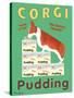 Corgi Pudding-Ken Bailey-Stretched Canvas