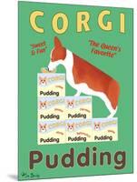 Corgi Pudding-Ken Bailey-Mounted Giclee Print