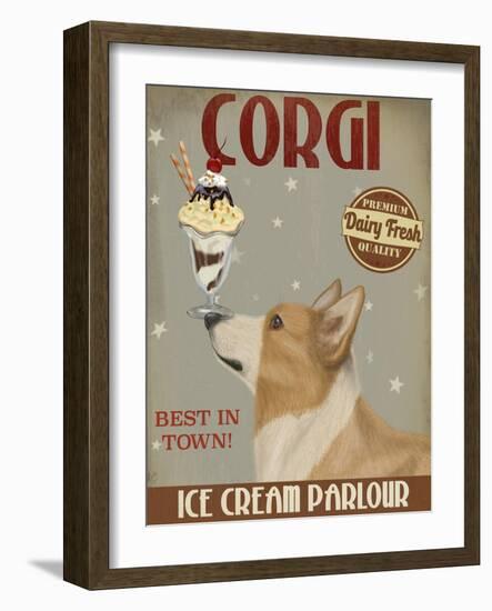 Corgi, Tan, Ice Cream-Fab Funky-Framed Art Print