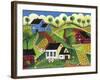 Corgiville-Cheryl Bartley-Framed Giclee Print