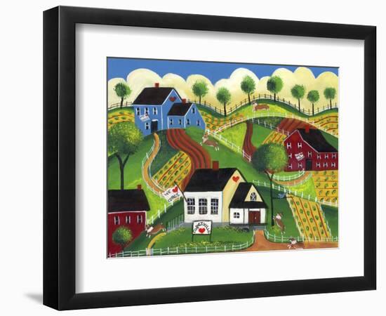 Corgiville-Cheryl Bartley-Framed Giclee Print