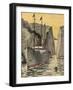 Corinth Canal-null-Framed Art Print