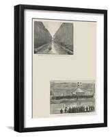 Corinth Canal-Charles Auguste Loye-Framed Giclee Print