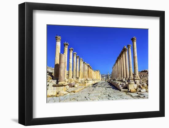 Corinthian Columns, Jerash, Jordan.-William Perry-Framed Photographic Print