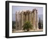 Corinthian Columns of the Temple of Zeus Dating from Between 174 BC and 132 AD, Athens, Greece-Ken Gillham-Framed Photographic Print