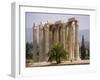 Corinthian Columns of the Temple of Zeus Dating from Between 174 BC and 132 AD, Athens, Greece-Ken Gillham-Framed Photographic Print