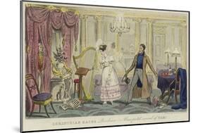 Corinthian Kate's Residence - Unexpected Arrival of Tom!-Isaac Robert Cruikshank-Mounted Giclee Print