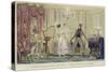 Corinthian Kate's Residence - Unexpected Arrival of Tom!-Isaac Robert Cruikshank-Stretched Canvas