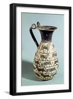 Corinthian Oinochoe Decorated with Lions, from Vulci, C.530-520 BC (Ceramic)-Greek-Framed Giclee Print