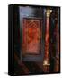 Corinthian Style Column, Detail of Travelling Cabinet in Spruce and Oak-null-Framed Stretched Canvas