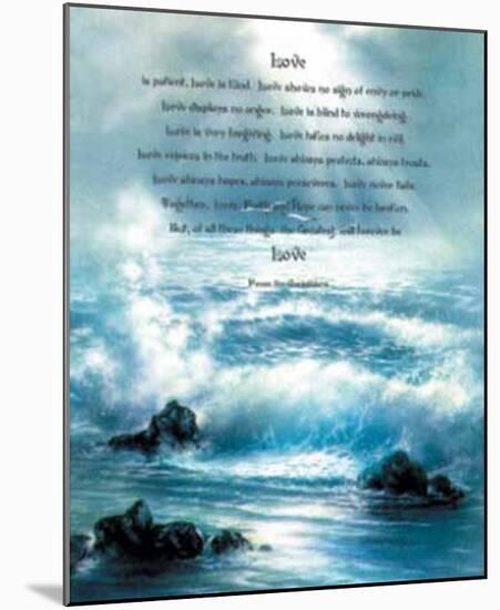 Corinthians (Bible Quote) Art Poster Print-null-Mounted Mini Poster