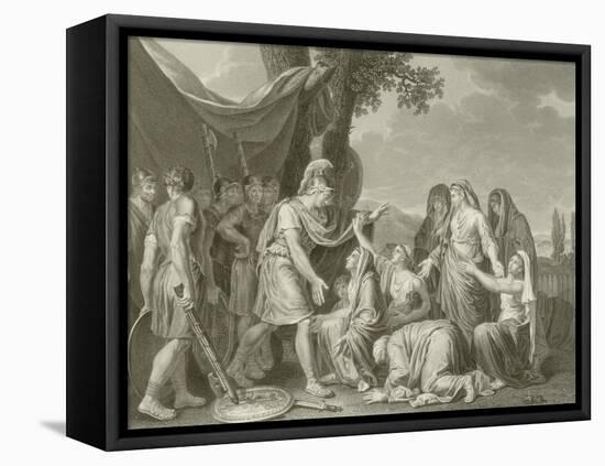 Coriolanus and His Mother-Jean Jacques Francois Lebarbier-Framed Stretched Canvas