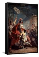 Coriolanus before the Gates of Rome, C1730-Giovanni Battista Tiepolo-Framed Stretched Canvas