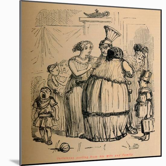 'Coriolanus parting from his Wife and Family', 1852-John Leech-Mounted Giclee Print