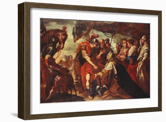 Coriolanus Persuaded by His Family to Raise the Siege of Rome, C.1660-61-Filippo Abbiati-Framed Giclee Print