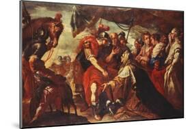 Coriolanus Persuaded by His Family to Raise the Siege of Rome, C.1660-61-Filippo Abbiati-Mounted Giclee Print