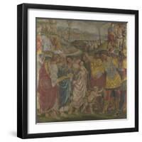 Coriolanus Persuaded by His Family to Spare Rome (Frescoes from Palazzo Del Magnifico, Sien), 1509-Luca Signorelli-Framed Giclee Print