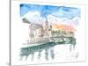 Cork Cityview with River Lee and Bridge-M. Bleichner-Stretched Canvas