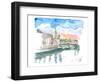 Cork Cityview with River Lee and Bridge-M. Bleichner-Framed Art Print