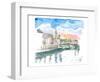 Cork Cityview with River Lee and Bridge-M. Bleichner-Framed Art Print