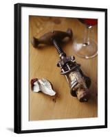 Corkscrew with Cork-null-Framed Photographic Print