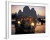 Cormerant Fishermen, Yangshuo, Guangxi, China-Peter Adams-Framed Photographic Print