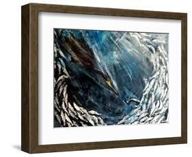 Cormorant Dive-jocasta shakespeare-Framed Giclee Print