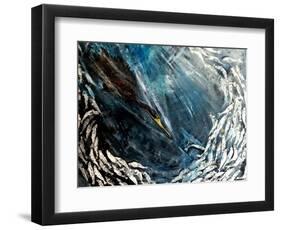 Cormorant Dive-jocasta shakespeare-Framed Giclee Print