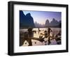 Cormorant, Fisherman, China-Peter Adams-Framed Photographic Print