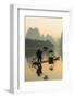 Cormorant Fisherman on Li River at Dawn, Xingping, Yangshuo, Guangxi, China-Ian Trower-Framed Photographic Print