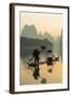 Cormorant Fisherman on Li River at Dawn, Xingping, Yangshuo, Guangxi, China-Ian Trower-Framed Photographic Print