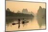 Cormorant Fisherman on Li River at Dawn, Xingping, Yangshuo, Guangxi, China-Ian Trower-Mounted Photographic Print