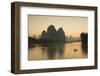 Cormorant Fisherman on Li River at Dusk, Xingping, Yangshuo, Guangxi, China-Ian Trower-Framed Photographic Print