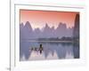 Cormorant Fisherman on Li River, China-Walter Bibikow-Framed Photographic Print