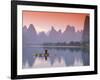 Cormorant Fisherman on Li River, China-Walter Bibikow-Framed Photographic Print