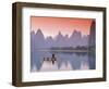 Cormorant Fisherman on Li River, China-Walter Bibikow-Framed Photographic Print