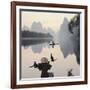 Cormorant fishermen in Li River-Martin Puddy-Framed Photographic Print