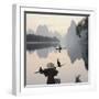 Cormorant fishermen in Li River-Martin Puddy-Framed Photographic Print