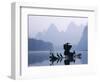 Cormorant Fishermen, Li River, Yangshou, Guilin, Guangxi Province, China-Steve Vidler-Framed Photographic Print