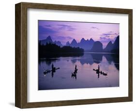 Cormorant Fishermen, Li River, Yangshuo, Guangxi, China-James Montgomery Flagg-Framed Photographic Print