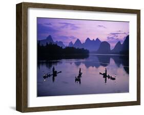 Cormorant Fishermen, Li River, Yangshuo, Guangxi, China-James Montgomery Flagg-Framed Photographic Print