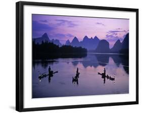 Cormorant Fishermen, Li River, Yangshuo, Guangxi, China-James Montgomery Flagg-Framed Photographic Print