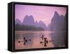 Cormorant Fishermen, Xingping, Li River, Guangxi, China-Peter Adams-Framed Stretched Canvas