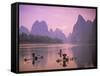 Cormorant Fishermen, Xingping, Li River, Guangxi, China-Peter Adams-Framed Stretched Canvas