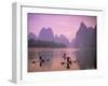 Cormorant Fishermen, Xingping, Li River, Guangxi, China-Peter Adams-Framed Photographic Print