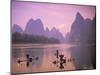 Cormorant Fishermen, Xingping, Li River, Guangxi, China-Peter Adams-Mounted Photographic Print