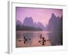 Cormorant Fishermen, Xingping, Li River, Guangxi, China-Peter Adams-Framed Photographic Print