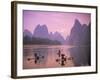 Cormorant Fishermen, Xingping, Li River, Guangxi, China-Peter Adams-Framed Photographic Print