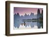 Cormorant Fishing at Dusk, Li River, Guangxi, China-Walter Bibikow-Framed Photographic Print
