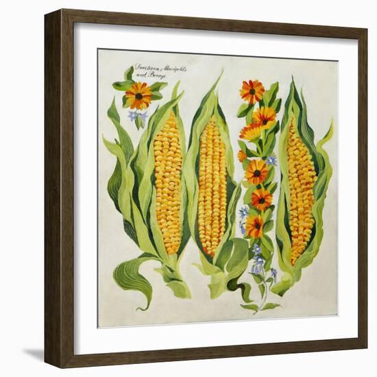 Corn and Marrow Flowers, 2014-Jennifer Abbott-Framed Giclee Print